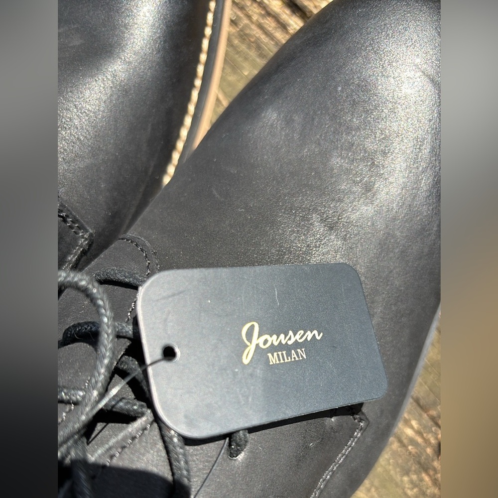 NEW W/ TAGS JONSEN MILAN BLACK LEATHER 9.5 - Picture 10 of 10